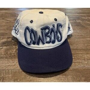 Vtg Dallas Cowboys NFL Graffiti Cap Mens Hat Snap Back Drew Pearson
